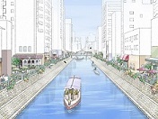 堀川の水辺活用イメージ図